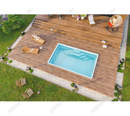 Композитный бассейн Корсо PREMIUM (5х3х1.5м) (Цвет Standart)