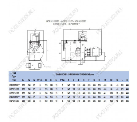 Насос Hayward HCP52153E7 (380В, 139м³/ч, 15лс)