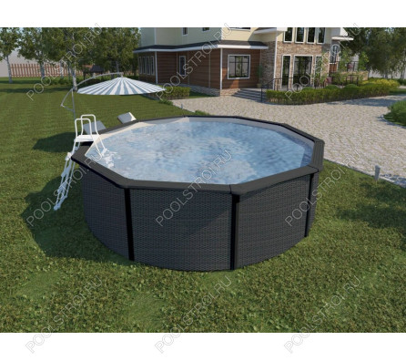 Морозоустойчивые бассейны MAGIC POOL (3,6х1,32м) (цвет ротанг)
